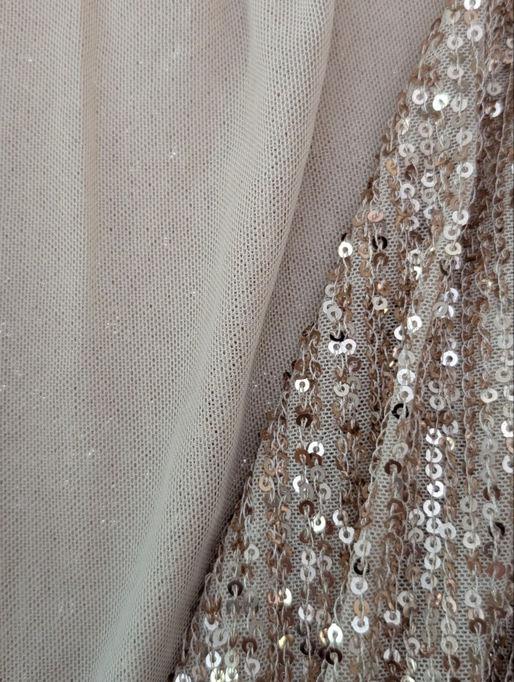 NWT Lulus Evening Of Wonder Gold Sequin Cowl Back Bodysuit Size M Cocktail Party - Picture 7 of 10
